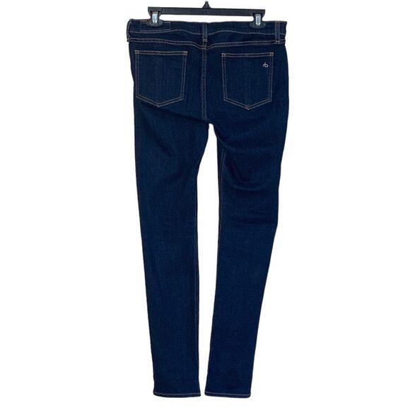 Rag & Bone High Rise Heritage Dark Blue Wash Skinny Jeans Sz 30 - Picture 7 of 16
